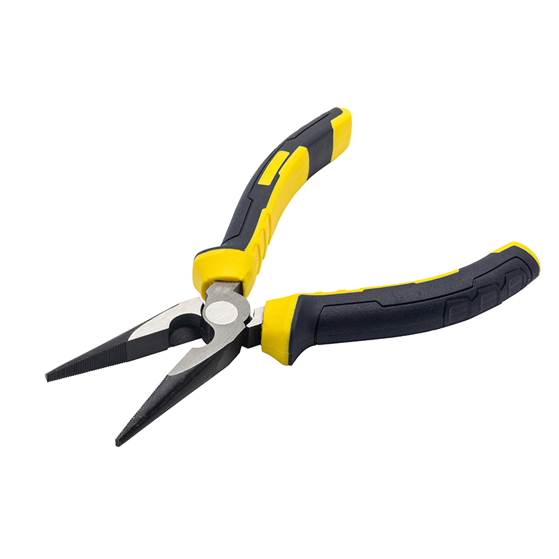 Great Wall Industrial-Grade German-Style Bi-Color Handle Long Nose Pliers，Labor-Saving