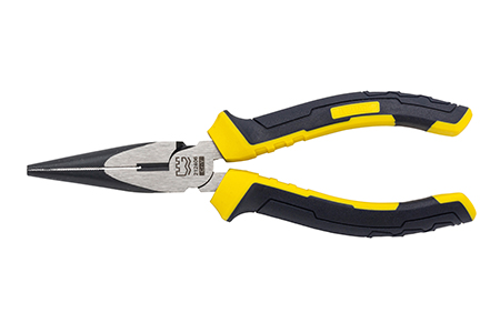Great Wall Industrial-Grade German-Style Bi-Color Handle Long Nose Pliers，Labor-Saving